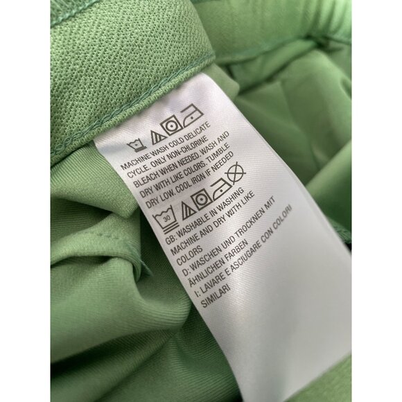 Isaac Mizrahi Live Reg Pebble Knit Wide Leg Crop Pants Womens L Classic Sage NEW - Picture 5 of 7